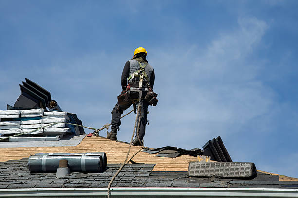 Professional Gutter Installation technician working in Freeburg, IL